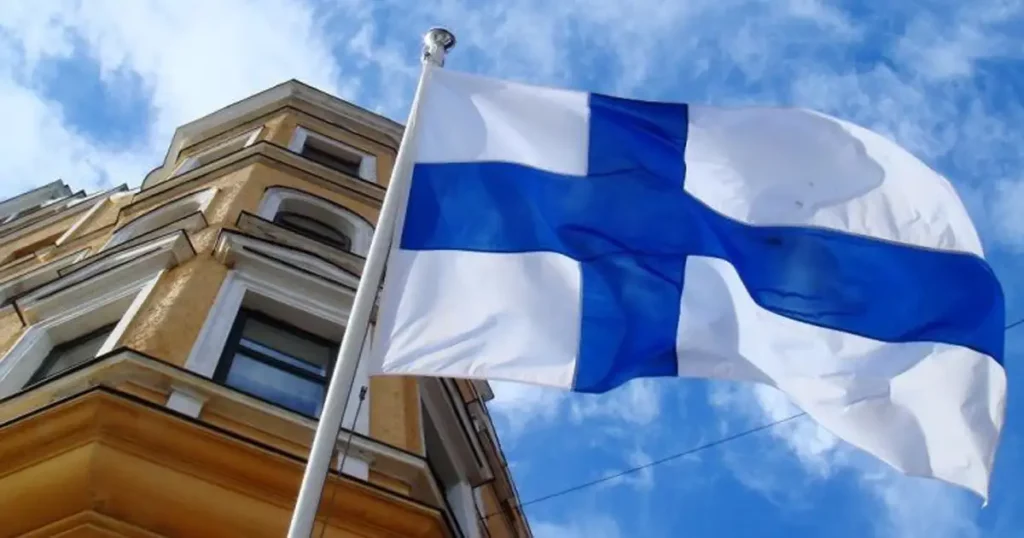 Gambling Club drapeau de la Finlande Finland flag van Finse