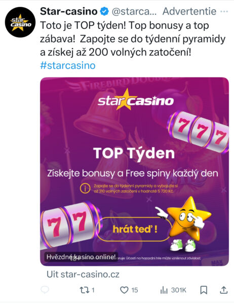 Twitter illegal casino