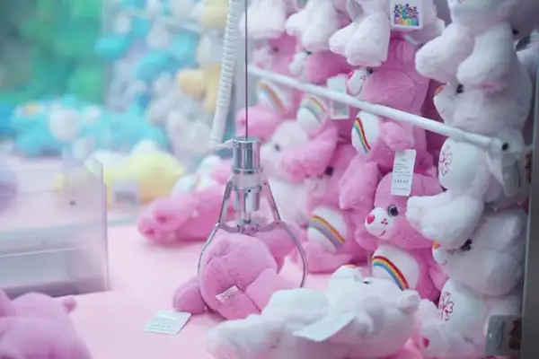 Claw machines in a lunapark