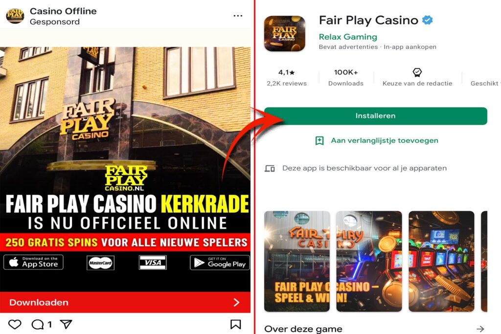 Fake casinos trick you via instagram - without you even realising it Gambling club illegal casino ads facebook instagram 1 fair play casino 1