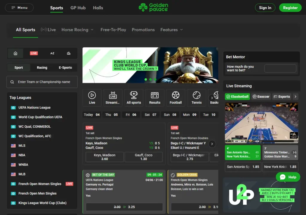 Golden palace makes sports betting exciting and reliable Gambling club casino news golden palace sport affiliate screen en