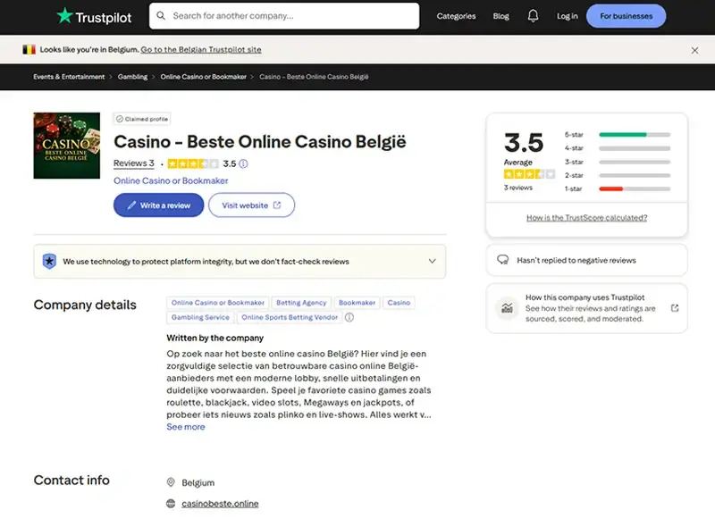 Trustpilot onder vuur: valse casino-review leidt naar illegale (belgische! ) goksite Gambling club casino news trustpilot illegal casino