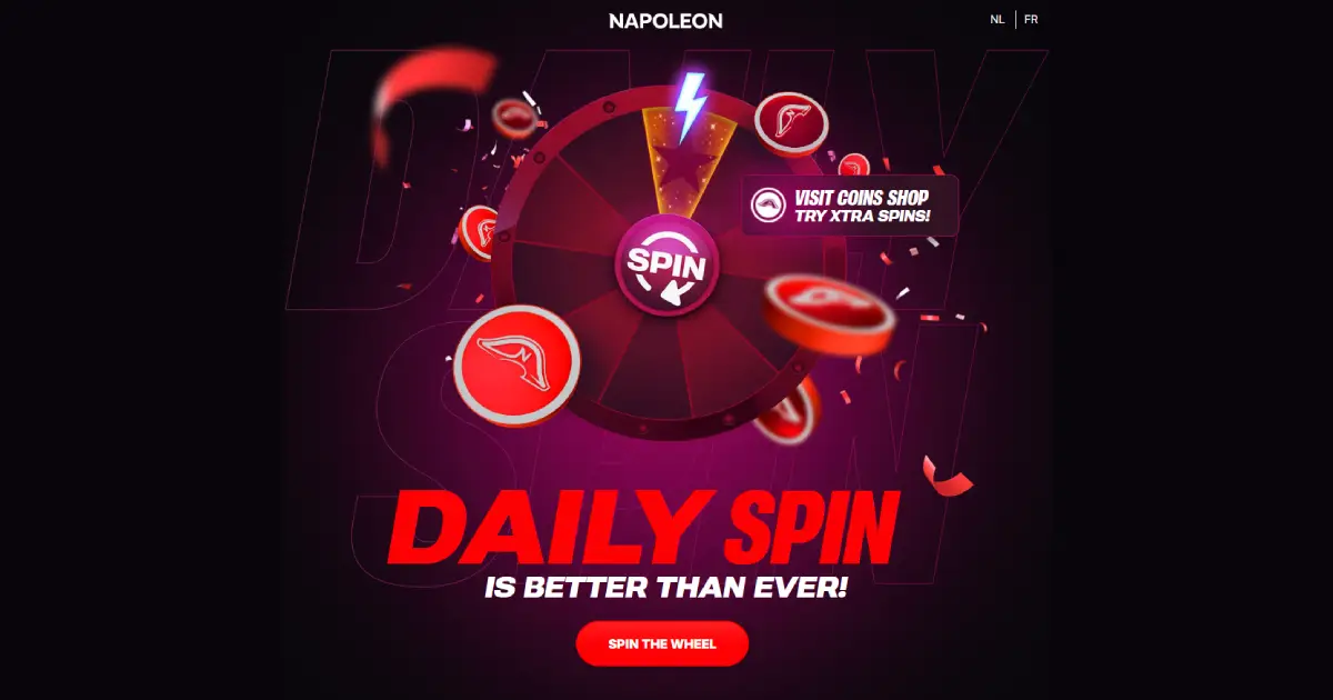 Gambling club napoleon daily spin promo