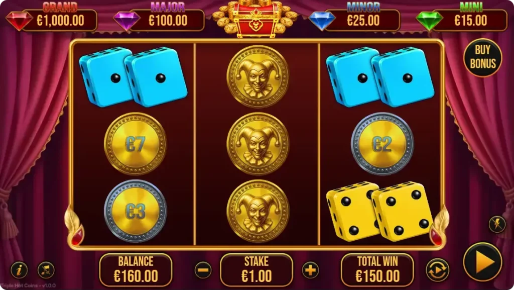 Triple hot coins 1
