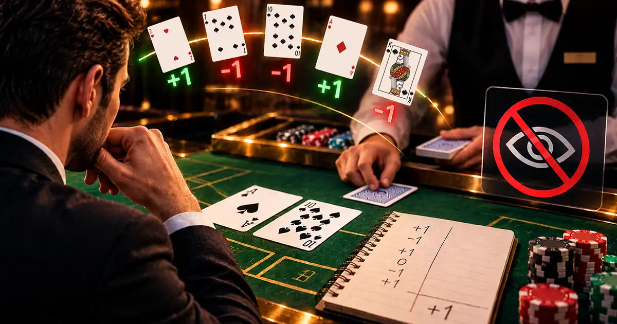 Kaart tellen bij blackjack